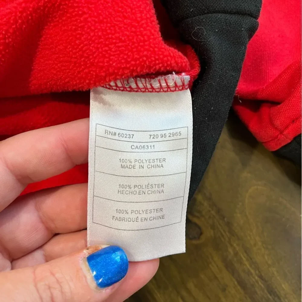 Puma Kids Hoodie Red and Black Fleece - Size S